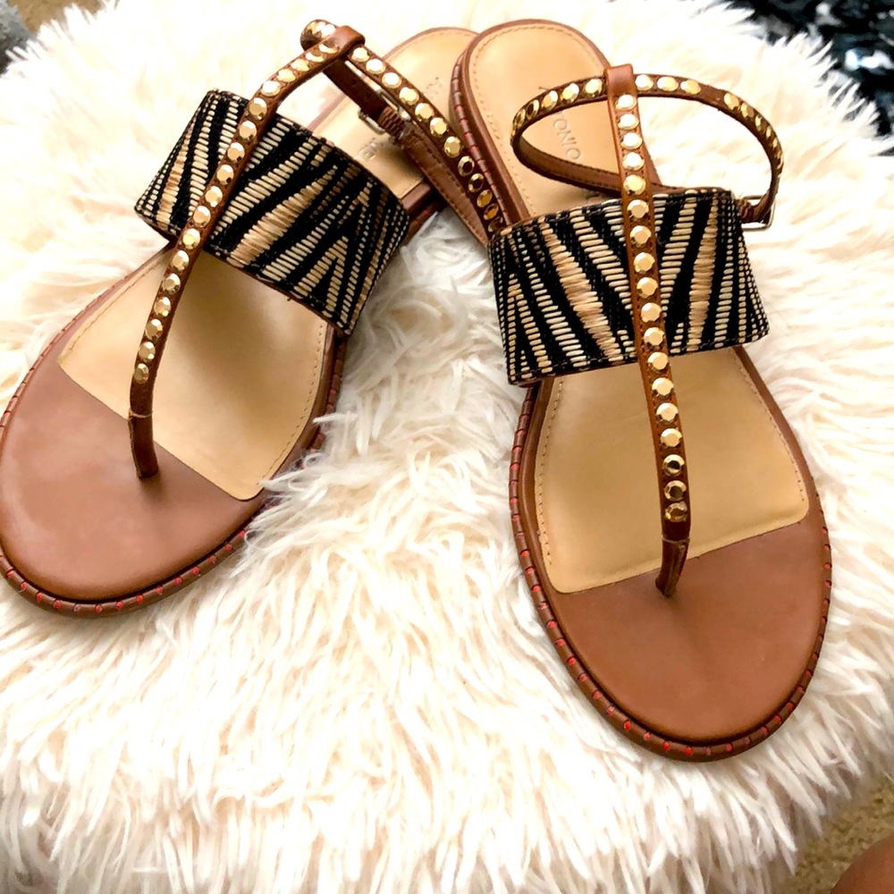 Tribal print sandals